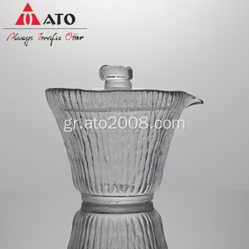 Borosilicate θερμότητα ανθεκτικό σε κινεζικό φλιτζάνι τσαγιού με καπάκι